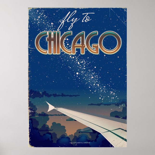 Póster Volar a Chicago (Frente)