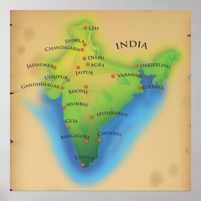 Póster Volar a India (Frente)