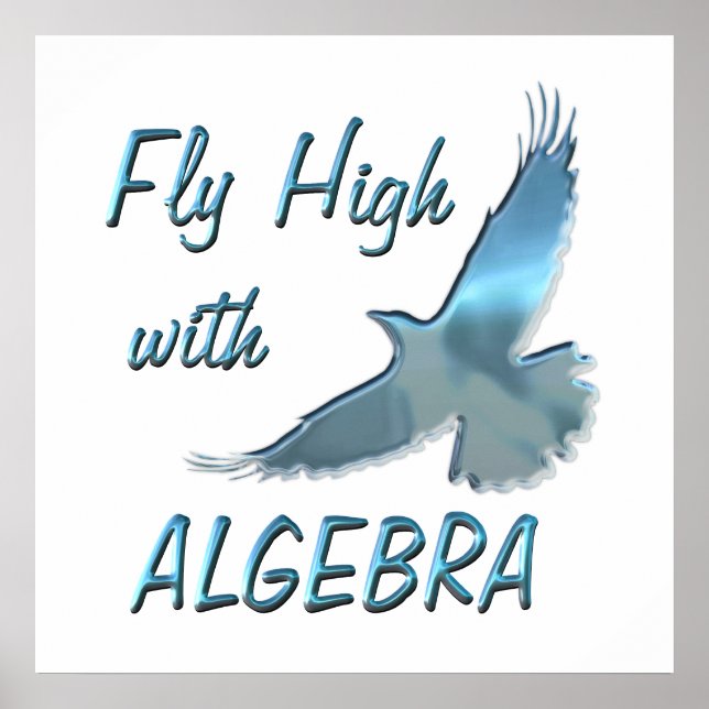Póster Volar alto con álgebra (Frente)