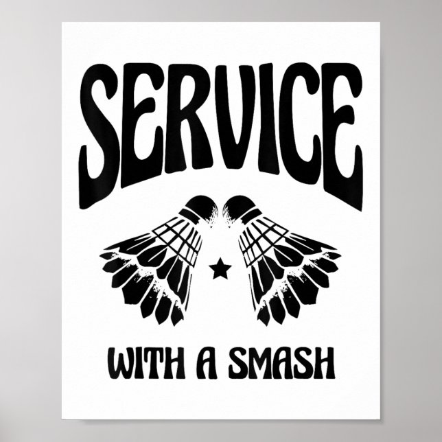 Póster Volar alto con cada Shuttle Badminton Player Shutt (Frente)