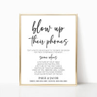 Volar sus teléfonos Boda Rótulo de actividad fotog