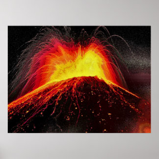 Póster Volcán 5 bombeado