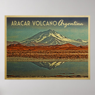 Póster Volcán Aracar Argentina