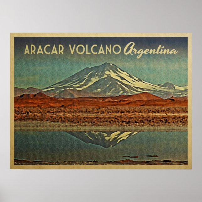 Póster Volcán Aracar Argentina (Frente)