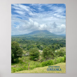 Póster Volcán Arenal en las nubes Poster de Costa Rica
