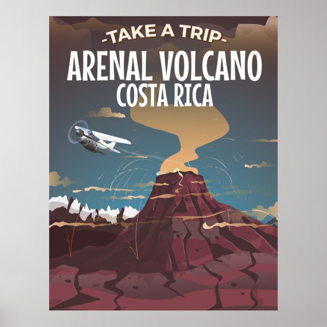 Póster Volcán Arenal personalizado poster (Frente)