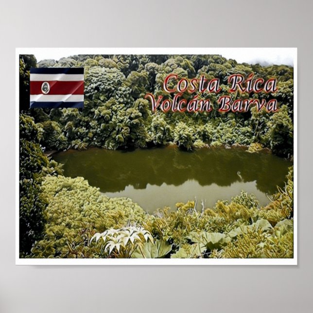 Póster Volcán Barva - Costa Rica - (Frente)