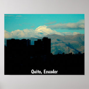 Póster Volcán Cayambe, Quito, Ecuador