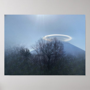 Póster Volcán de Japón