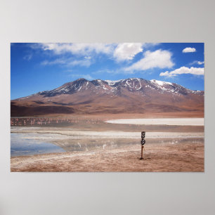 Póster Volcán en un poster paisajístico del altiplano