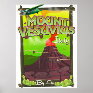 Póster Volcán personalizado italiano Monte Vesubio