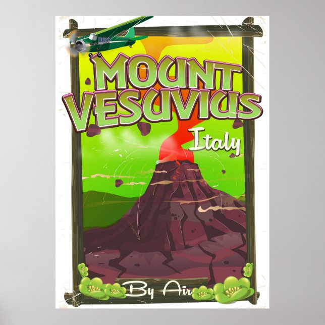 Póster Volcán personalizado italiano Monte Vesubio (Frente)