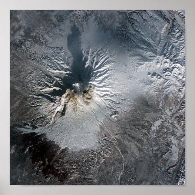 Póster Volcán Shiveluch en Rusia (Frente)