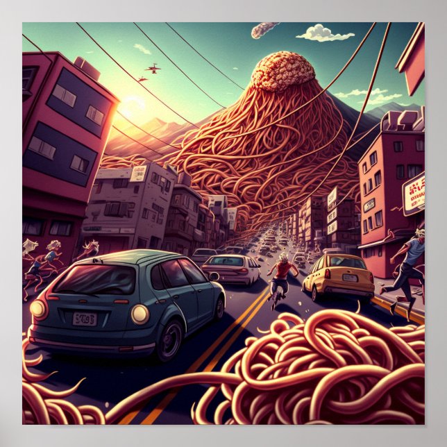 Póster Volcán Spaghetti (Frente)