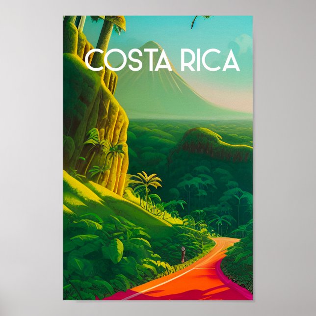 Póster Volcán tropical poster de Costa Rica (Frente)