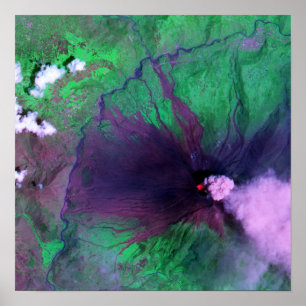 Póster Volcán Tungurahua en Ecuador