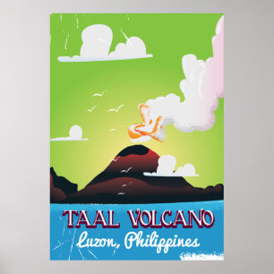Póster Volcán Volcán Volcán Volcán Philipp poster de Viaj