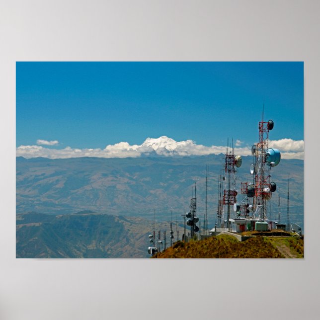 Póster Volcán y mástiles Antisana, Quito, Ecuador (Frente)