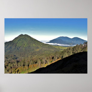 Póster Volcanes de Java Oriental