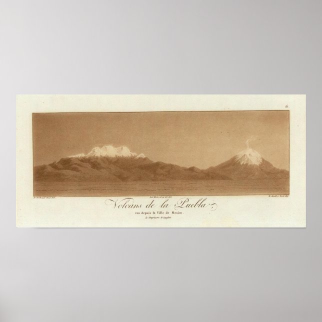 Póster Volcanes de la Ciudad de México (Frente)