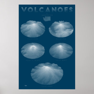 Póster Volcanes de Washington