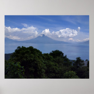 Póster Volcanes del lago Atitlán