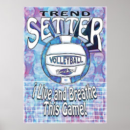 Póster Voleibol azul Trend Setter