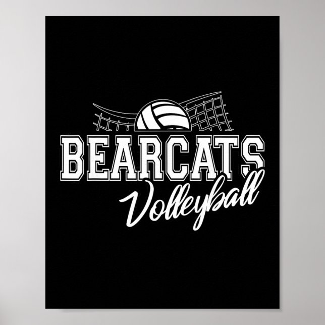 Póster Voleibol de Bearcats Espíritu de Regreso a la Escu (Frente)