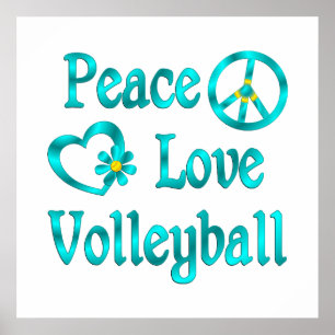Póster Voleibol del amor de la paz