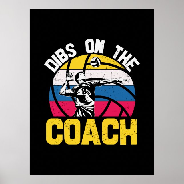 Póster Voleibol | Dibs On the Coach (Frente)