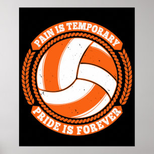 Póster Voleibol -Dolor Orgullo Temporal Por Siempre