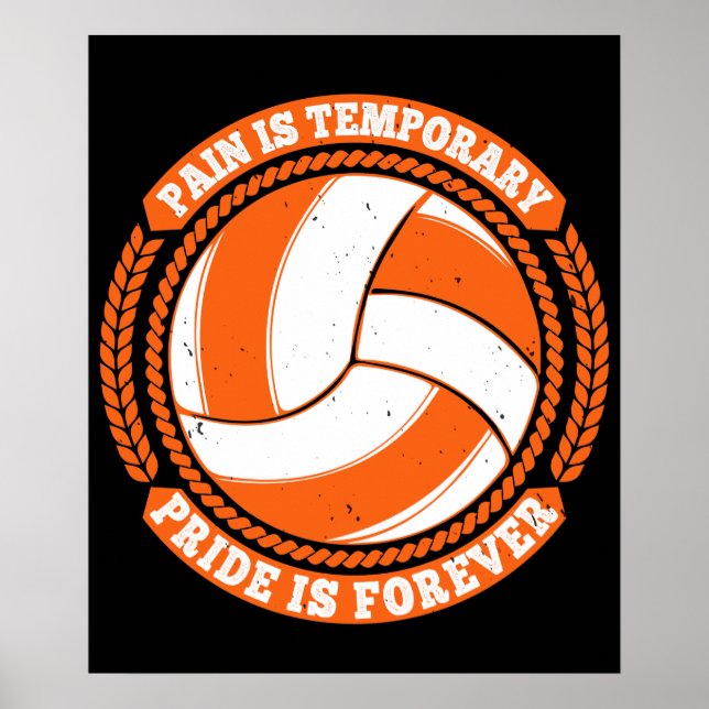 Póster Voleibol -Dolor Orgullo Temporal Por Siempre (Frente)