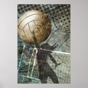Póster Voleibol Grunge