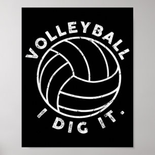 Póster Voleibol, lo cago divertido