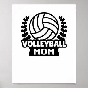Póster Voleibol - Mamá de Voleibol