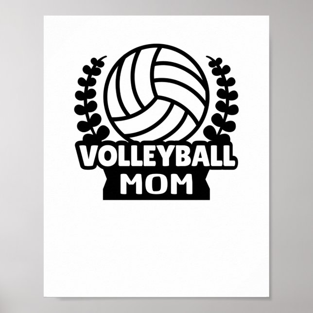 Póster Voleibol - Mamá de Voleibol (Frente)