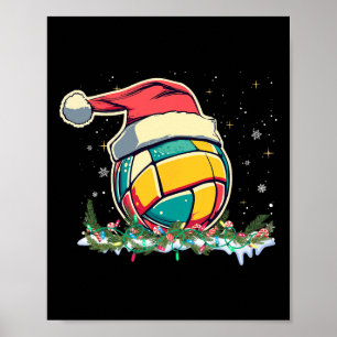 Póster Voleibol navidad Con Santa Para Niños Hombres Navi