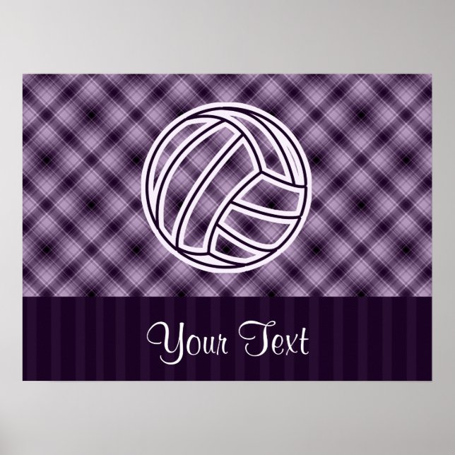 Póster Voleibol púrpura (Frente)