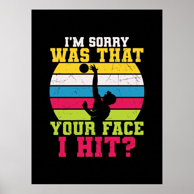 Póster Voleibol | Siento Que Haya Sido Tu Cara (Frente)