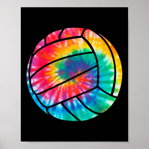 Póster Voleibol Tie Dye Hippie Beach Volleyball