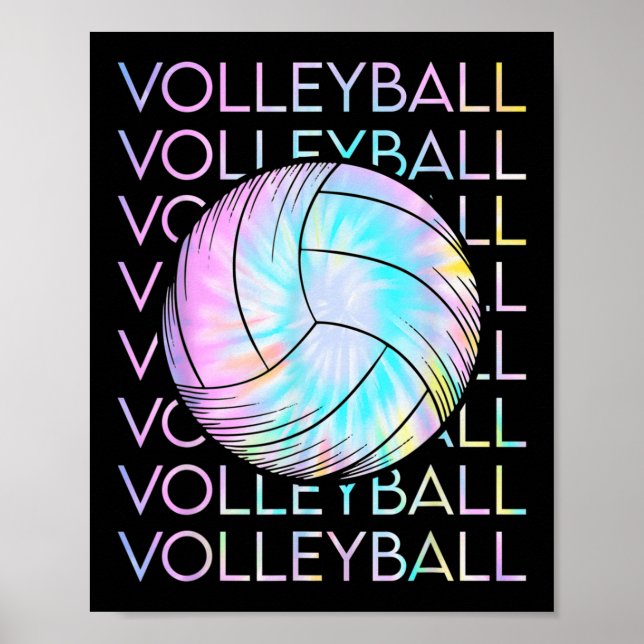 Póster Voleibol Tie Dye Look (Frente)