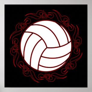 Póster voleibol tribal