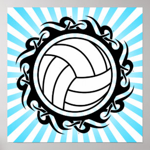 Póster voleibol tribal