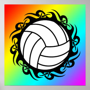 Póster voleibol tribal