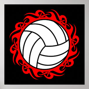 Póster voleibol tribal
