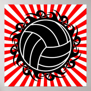 Póster voleibol tribal
