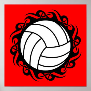 Póster voleibol tribal