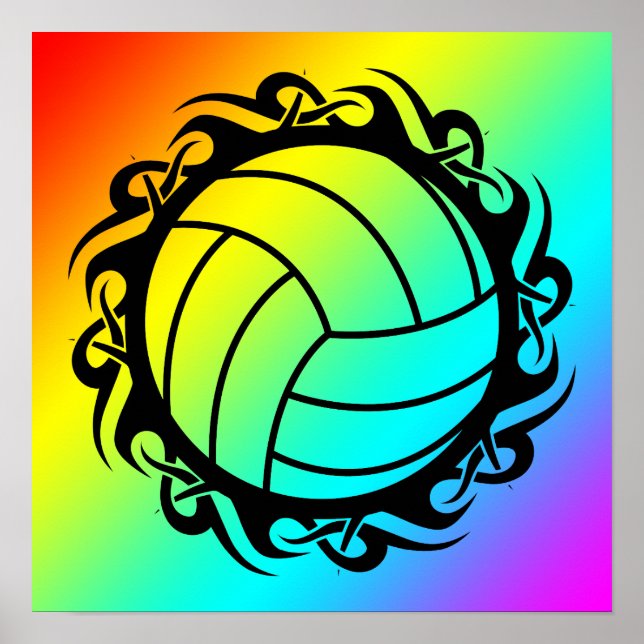 Póster voleibol tribal (Frente)