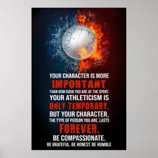 Póster voleibol tu personaje es más importante