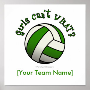 Póster Voleibol verde